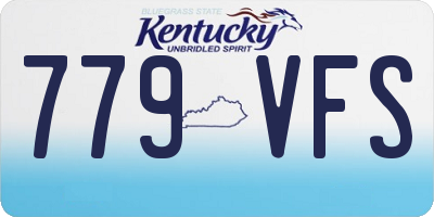 KY license plate 779VFS