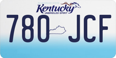 KY license plate 780JCF