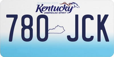 KY license plate 780JCK