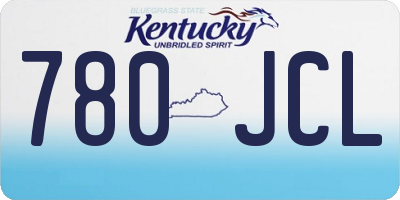 KY license plate 780JCL