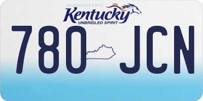 KY license plate 780JCN