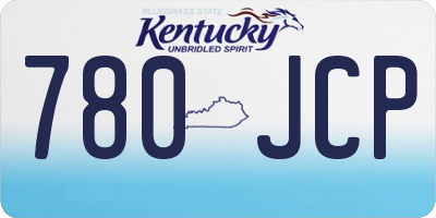 KY license plate 780JCP