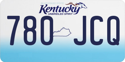 KY license plate 780JCQ