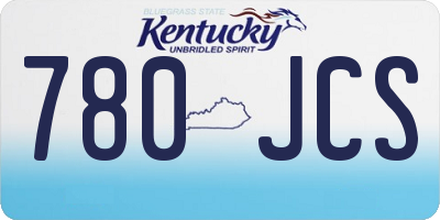 KY license plate 780JCS