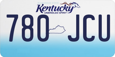 KY license plate 780JCU