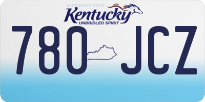 KY license plate 780JCZ
