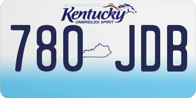KY license plate 780JDB