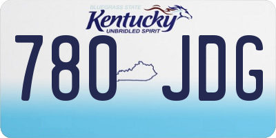 KY license plate 780JDG