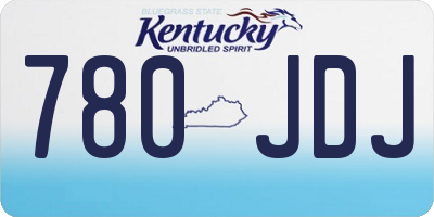 KY license plate 780JDJ