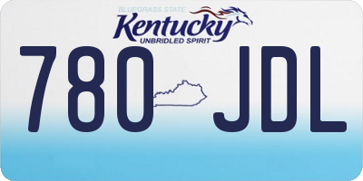 KY license plate 780JDL
