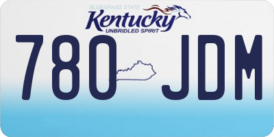 KY license plate 780JDM