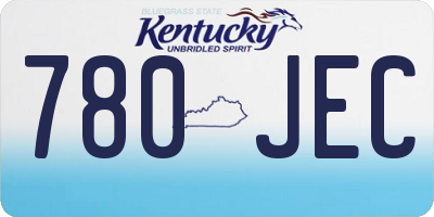 KY license plate 780JEC