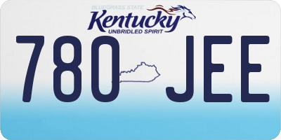 KY license plate 780JEE