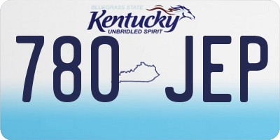 KY license plate 780JEP