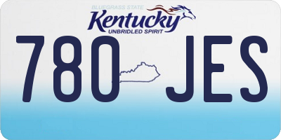 KY license plate 780JES