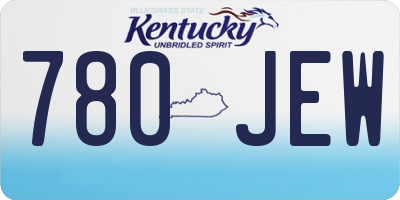 KY license plate 780JEW