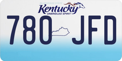 KY license plate 780JFD