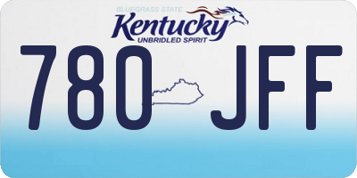 KY license plate 780JFF