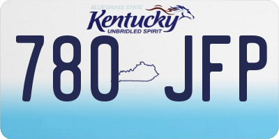 KY license plate 780JFP