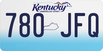 KY license plate 780JFQ
