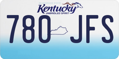 KY license plate 780JFS