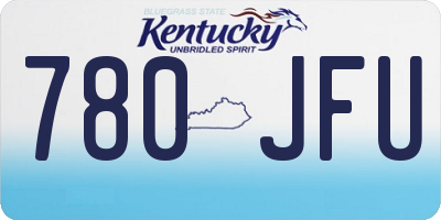 KY license plate 780JFU