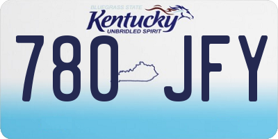 KY license plate 780JFY