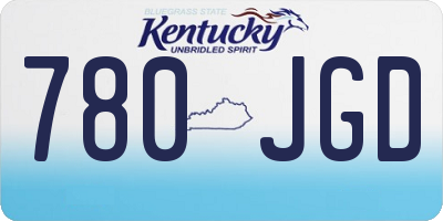KY license plate 780JGD