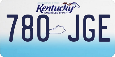 KY license plate 780JGE