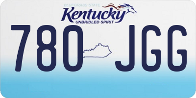 KY license plate 780JGG