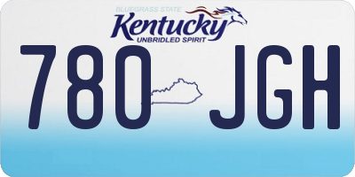 KY license plate 780JGH