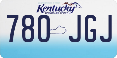 KY license plate 780JGJ