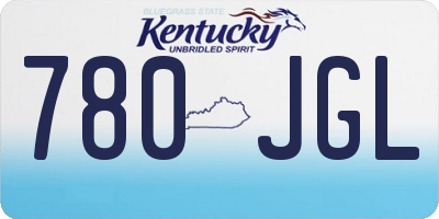 KY license plate 780JGL