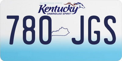 KY license plate 780JGS