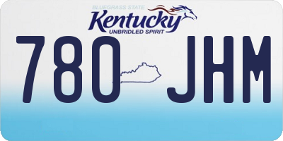 KY license plate 780JHM