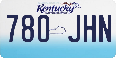 KY license plate 780JHN