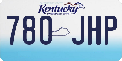 KY license plate 780JHP