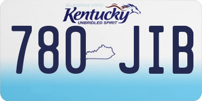 KY license plate 780JIB