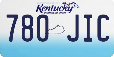 KY license plate 780JIC