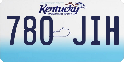KY license plate 780JIH