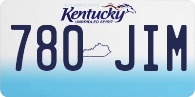 KY license plate 780JIM