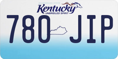 KY license plate 780JIP