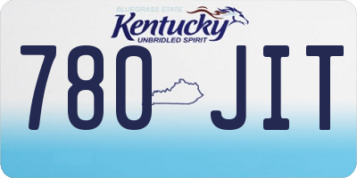 KY license plate 780JIT