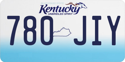 KY license plate 780JIY