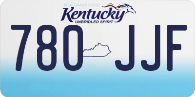 KY license plate 780JJF