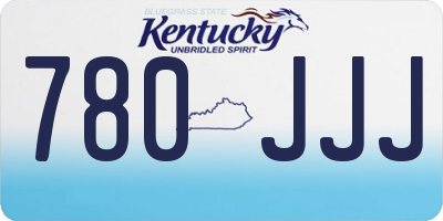 KY license plate 780JJJ