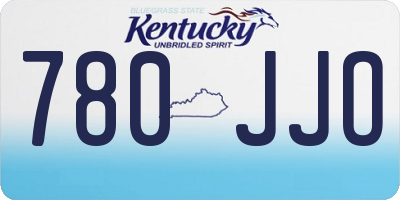 KY license plate 780JJO