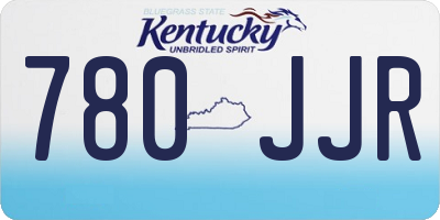 KY license plate 780JJR