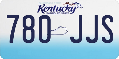 KY license plate 780JJS