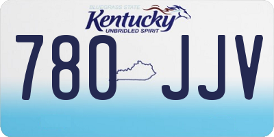 KY license plate 780JJV